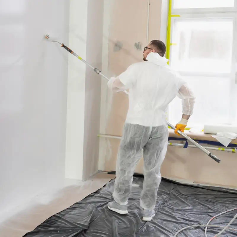 Rénovation d'une pièce avec de la peinture